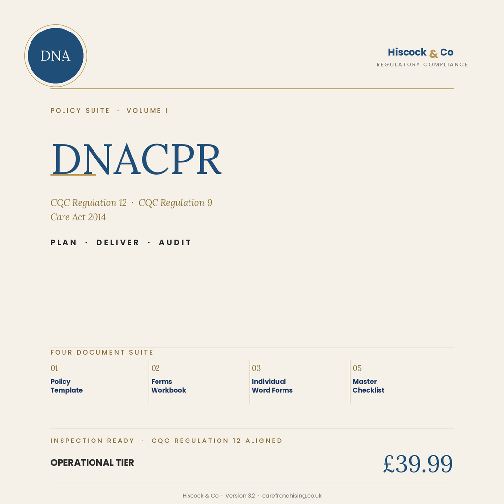 DNACPR & ReSPECT Policy Suite – HISCOCK & CO Regulatory Compliance